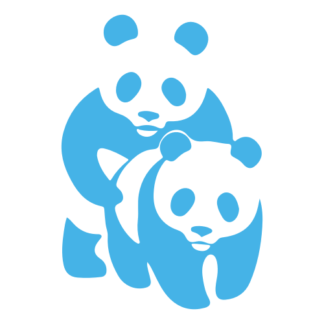 Naughty Panda Decal (Baby Blue)